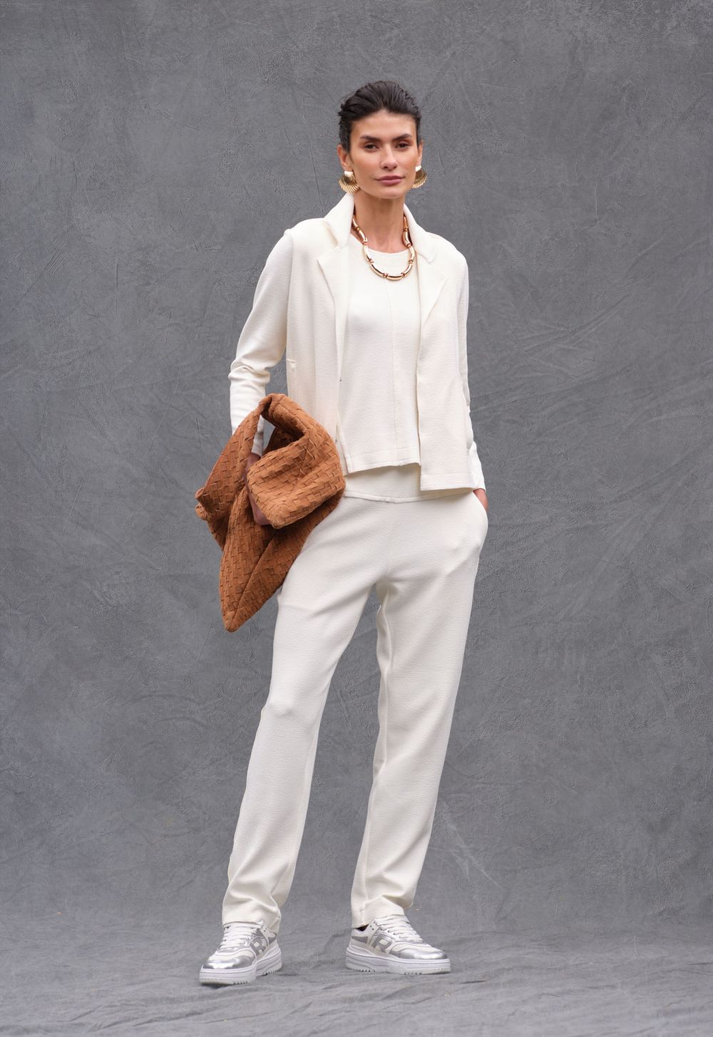 Blazer Boucle Off White Filipa