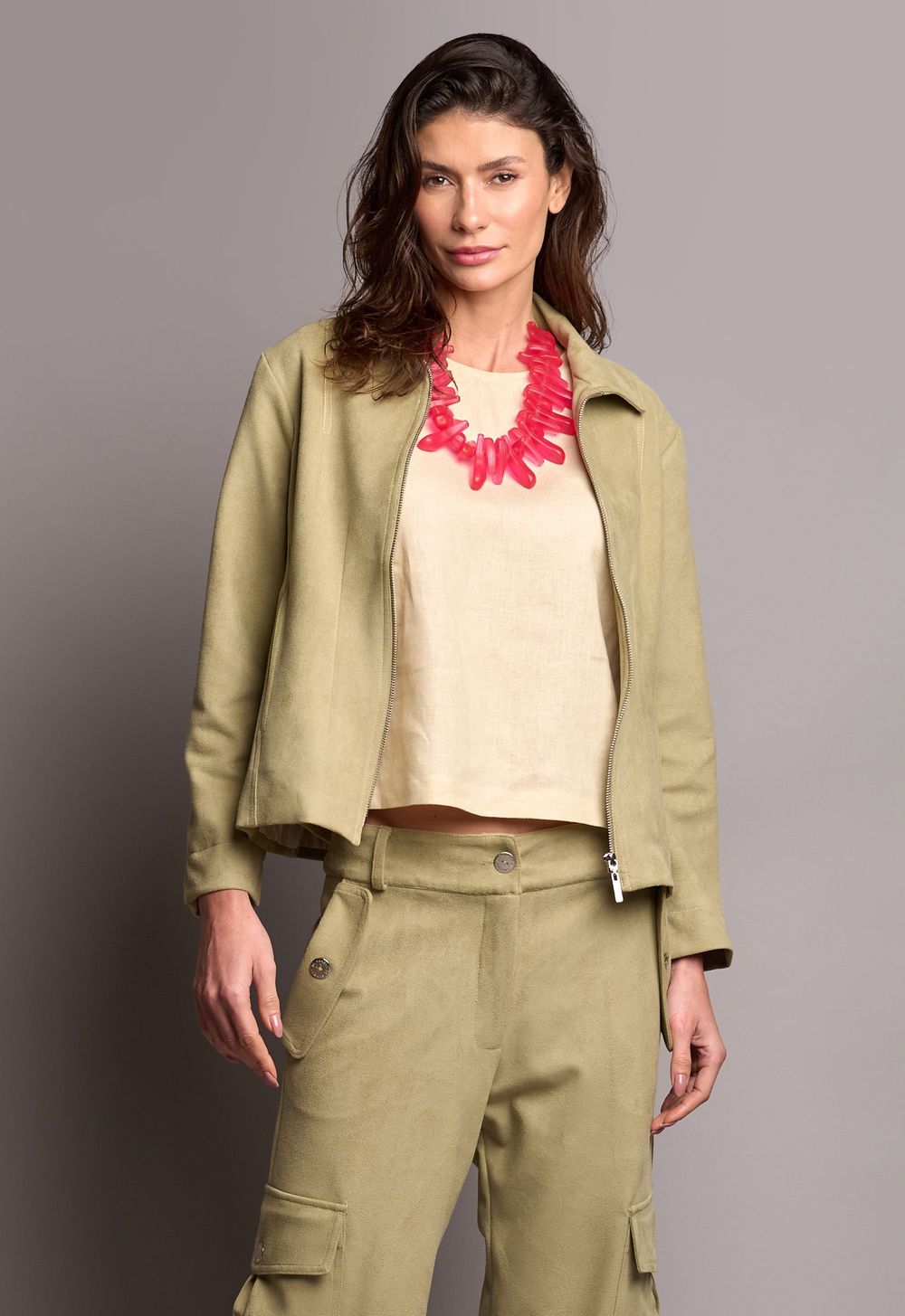 Jaqueta Suede Verde Antônia