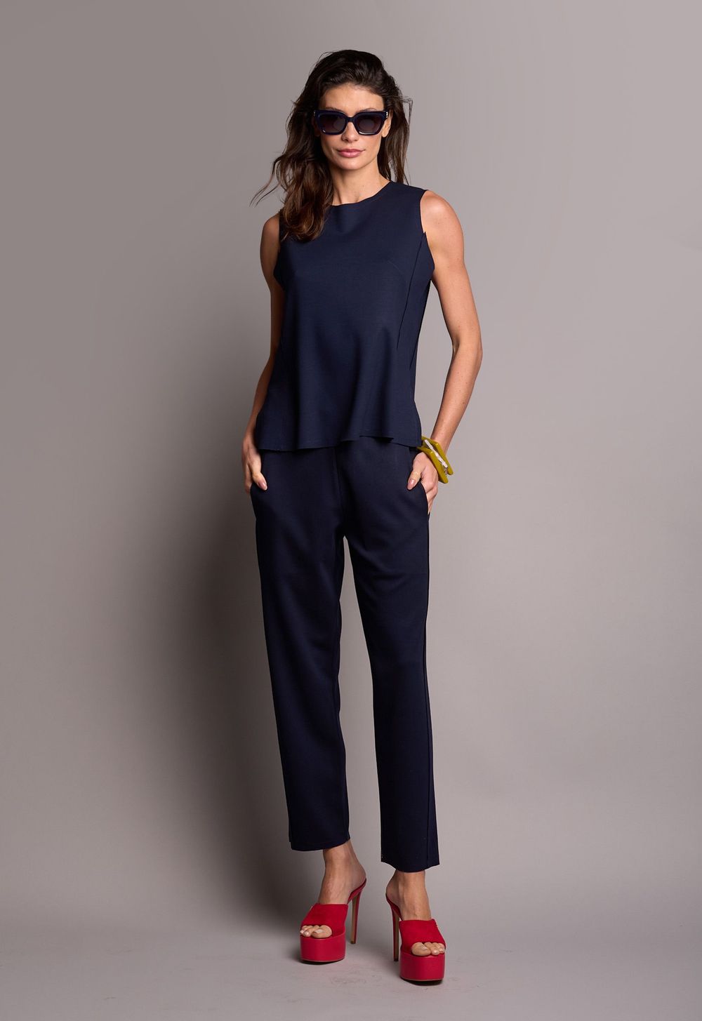 Conjunto Corte a Fio Marinho Laura