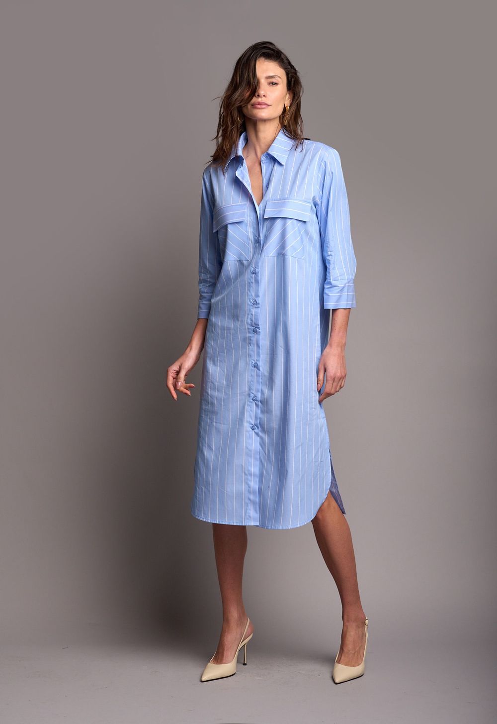 Chemise Listrado Azul Diana
