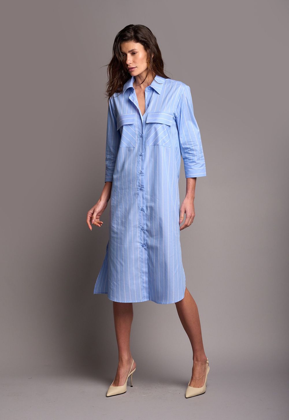 Chemise Listrado Azul Diana