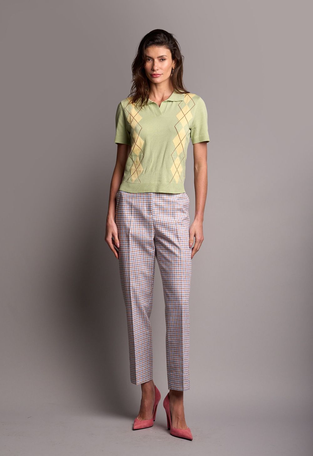 Polo Trico Jacquard Verde Grazi