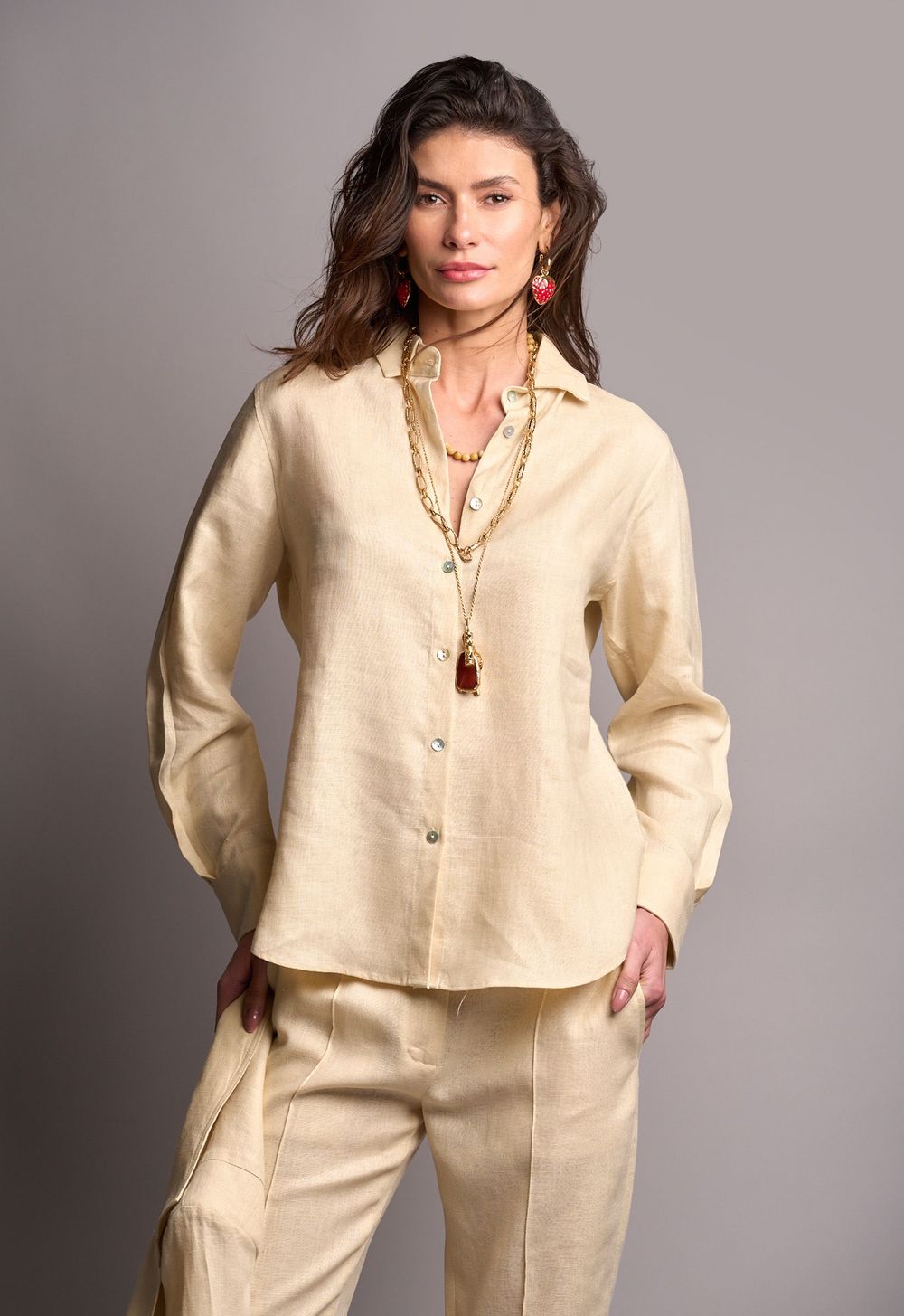 Camisa Alfaiataria Linho Helena