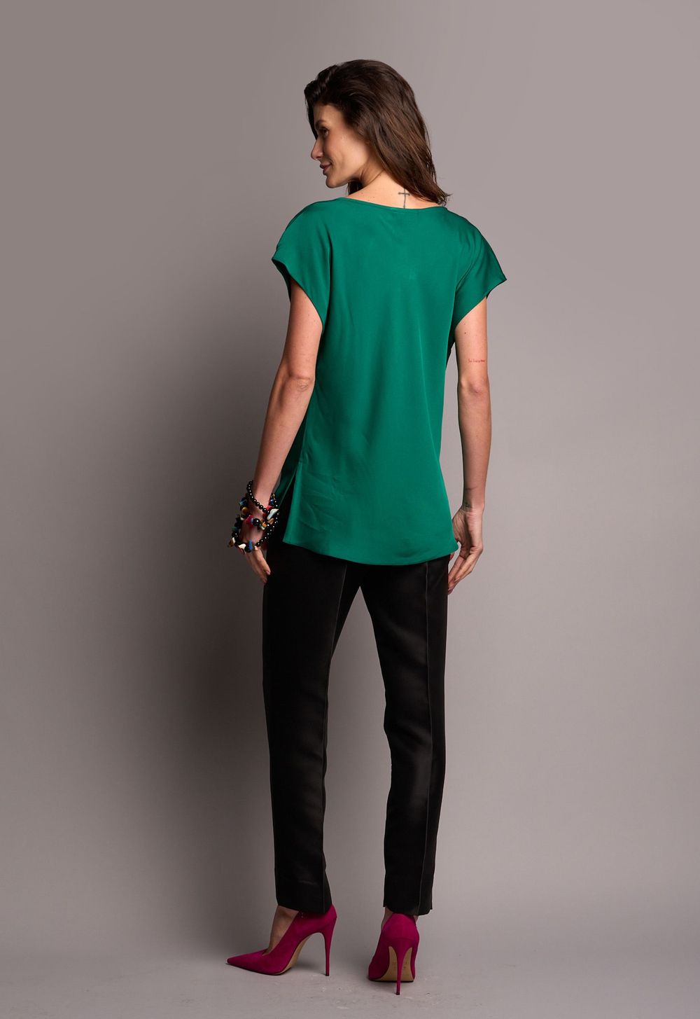 Blusa Degagê Verde Olivia