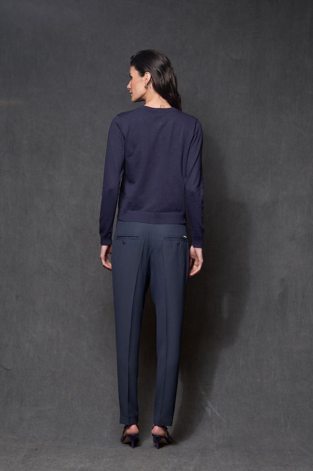 Calça Seca Crepe Marinho Tassia