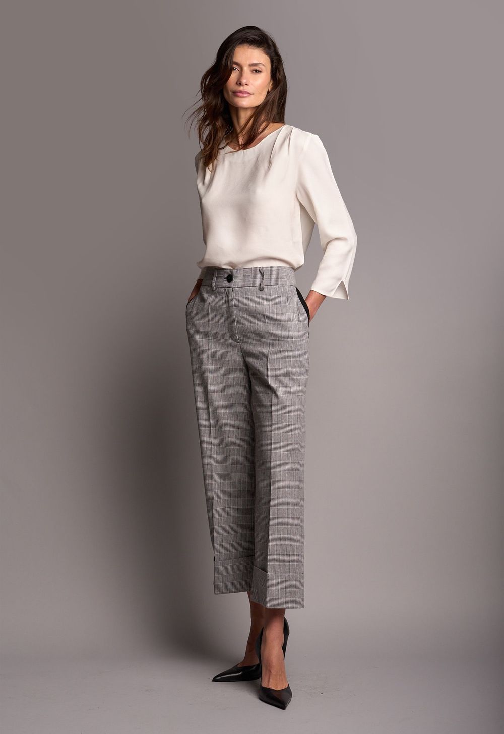 Calça Barra Italiana Xadrez Roberta