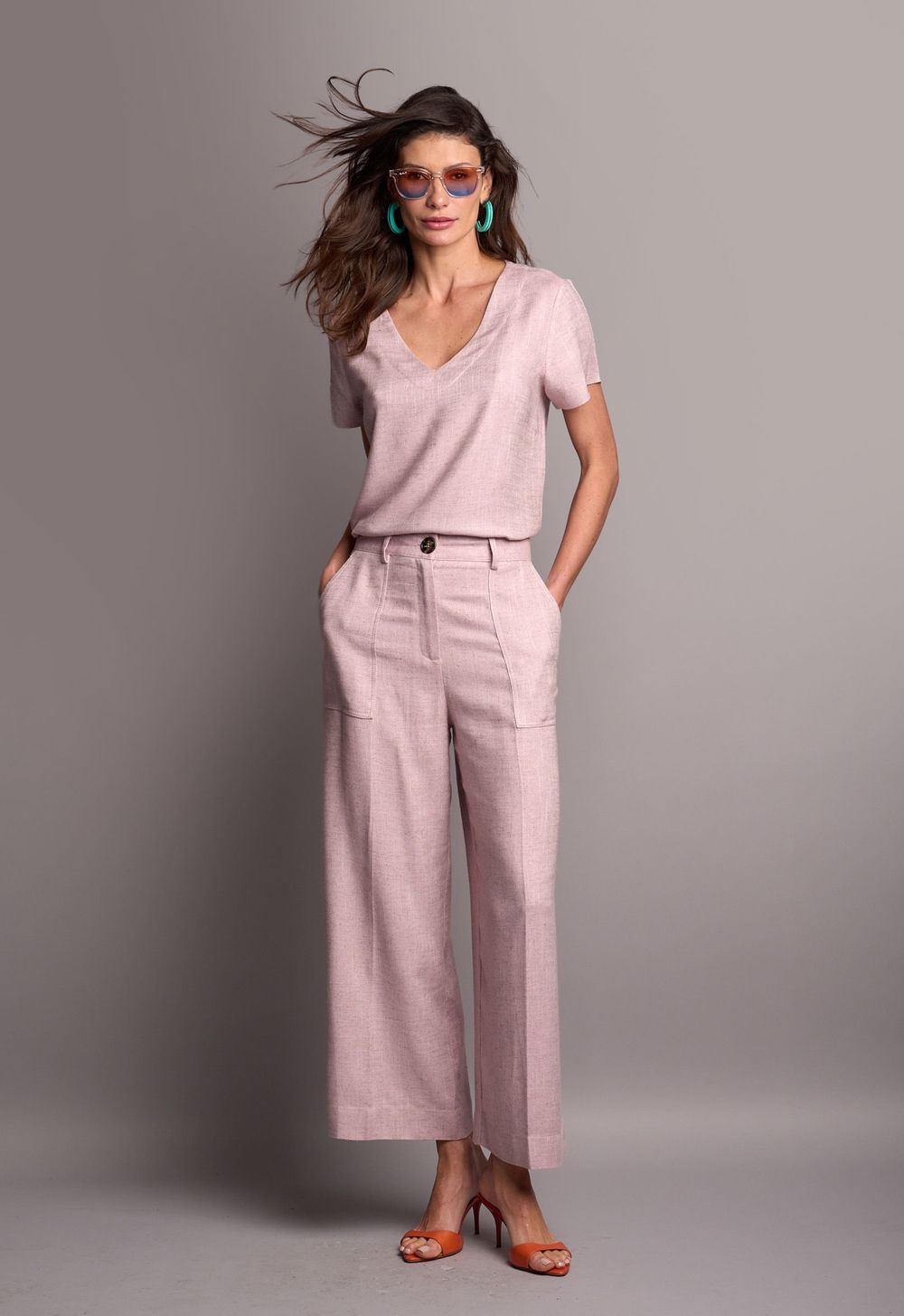 Blusa Viscolinho Rosa Simone CB