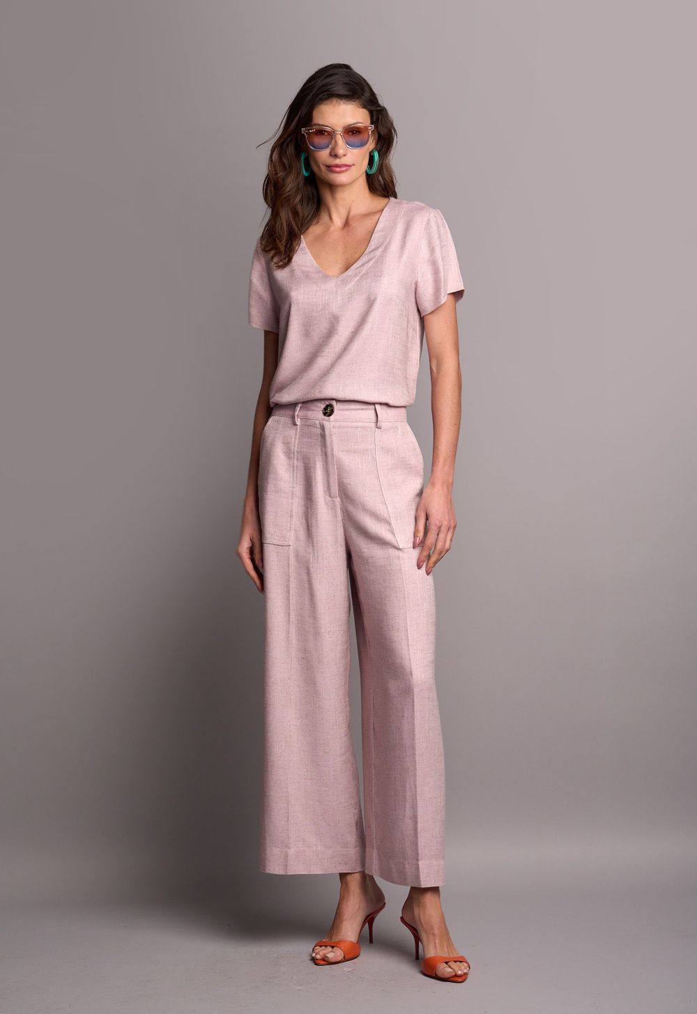 Blusa Viscolinho Rosa Simone CB