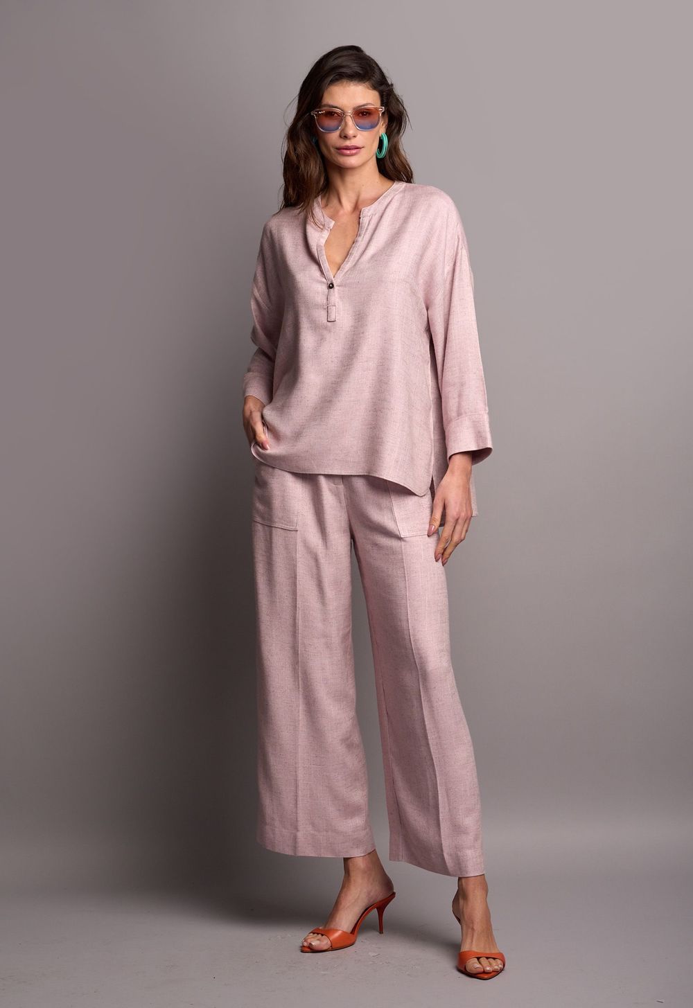 Blusa Tunica Rosa Francesca CB