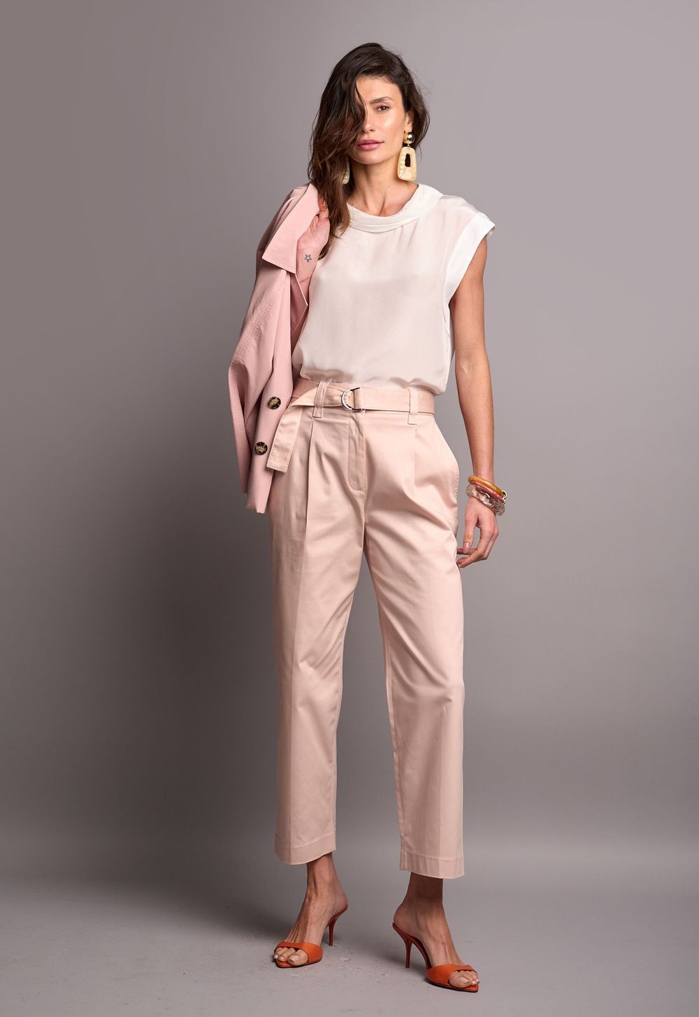 Trench Coat Curto Rosa Alegra CB