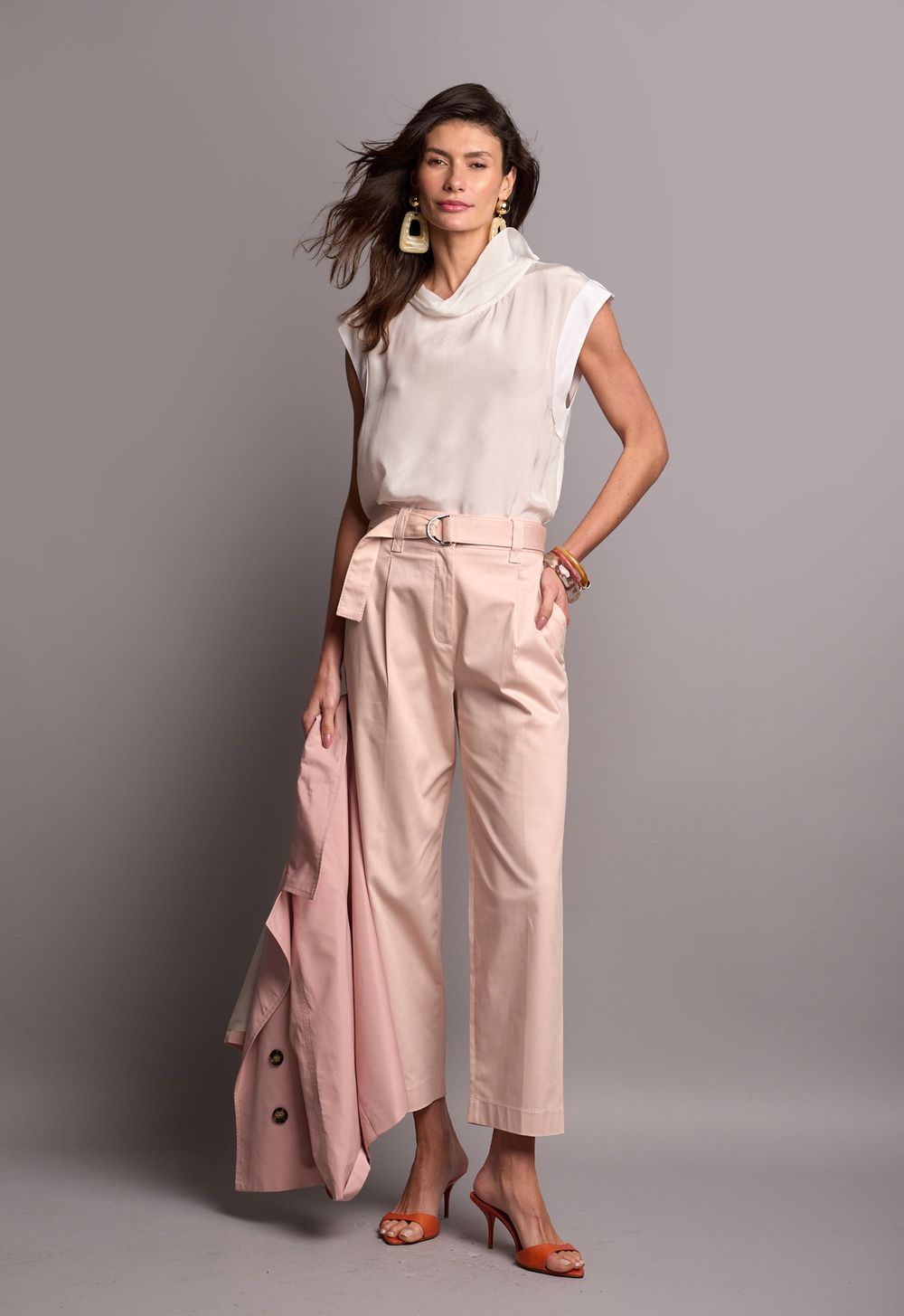 Blusa Crepe Off White Catarina CB