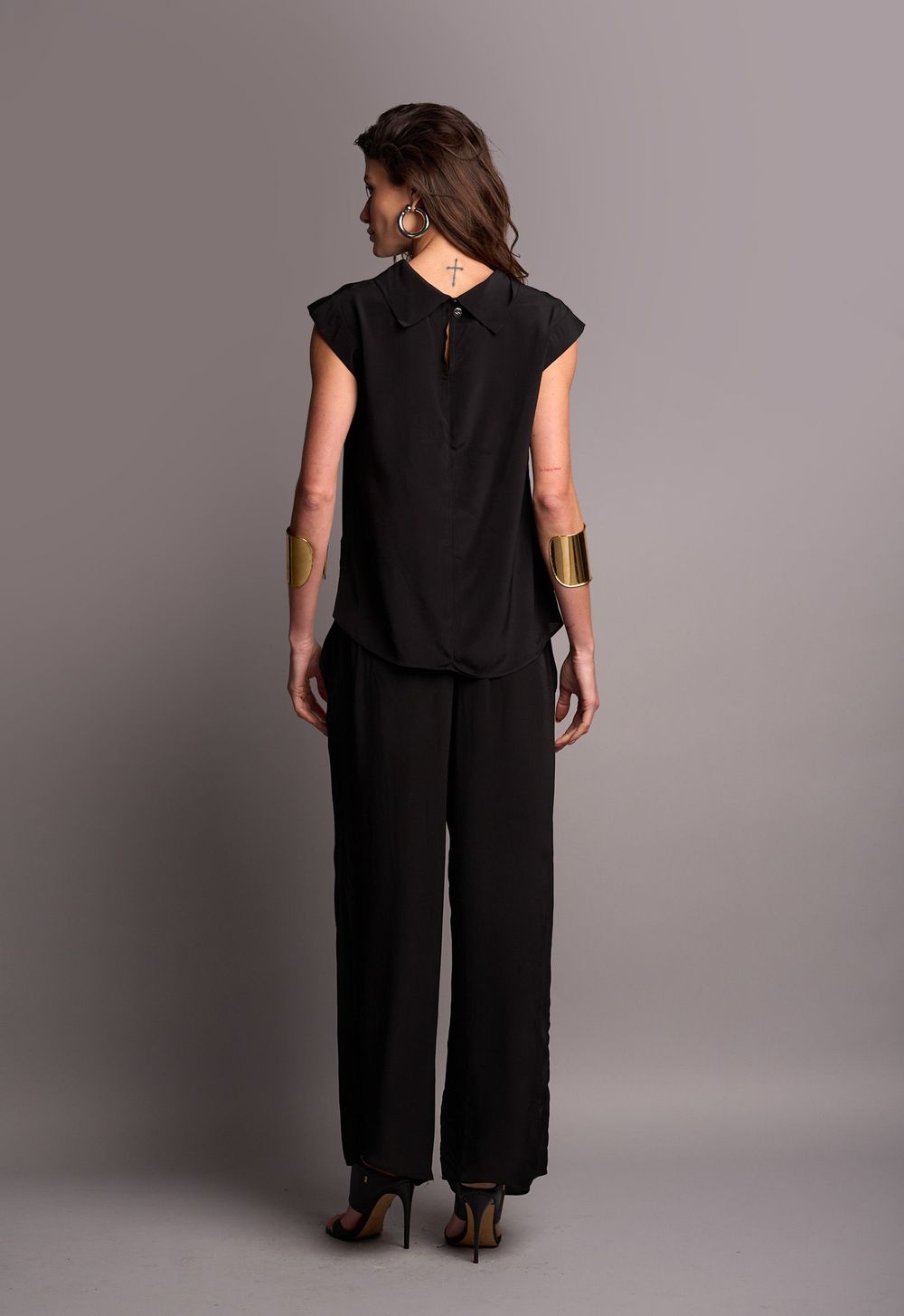 Blusa Crepe Preto Catarina CB
