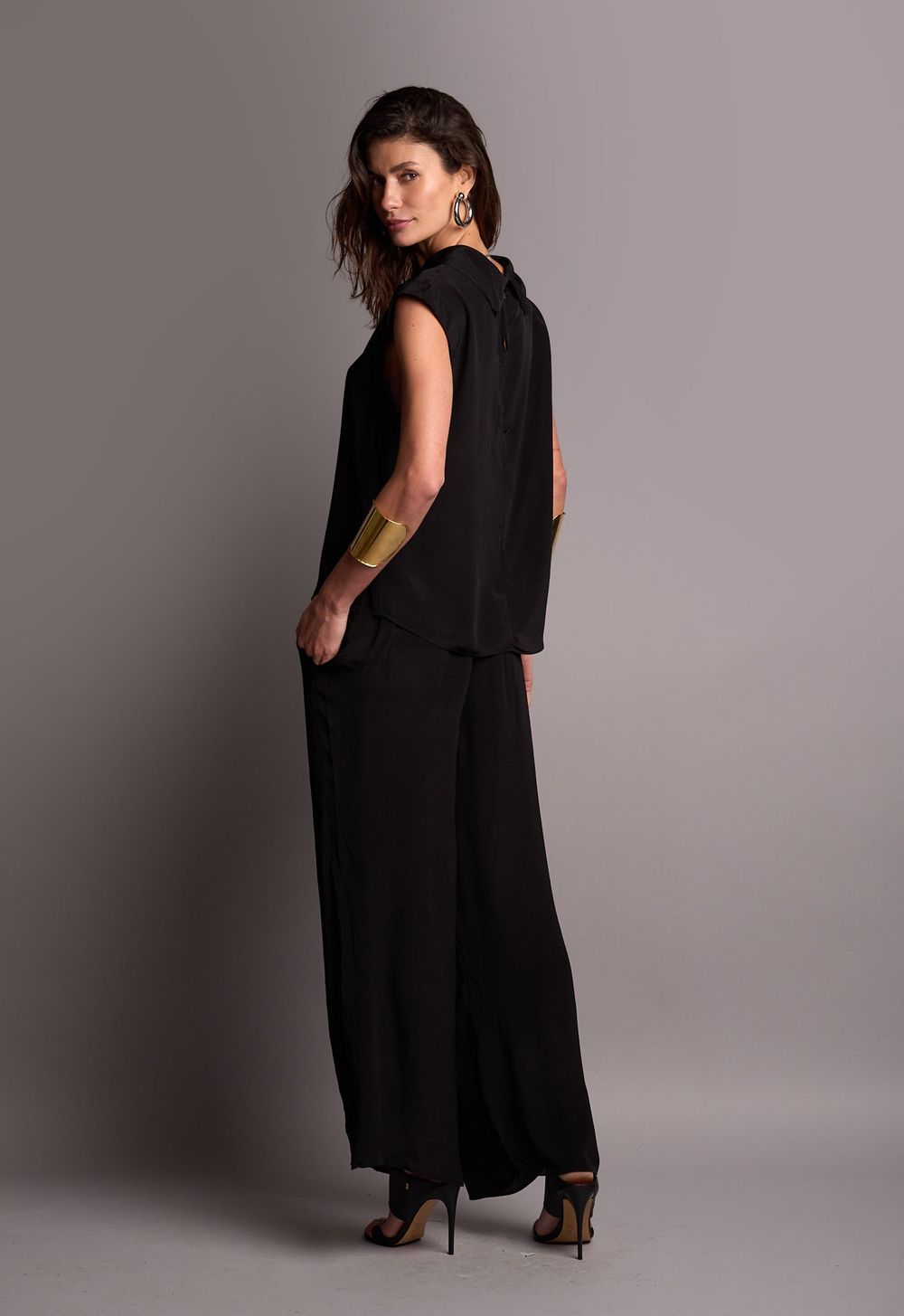 Blusa Crepe Preto Catarina CB