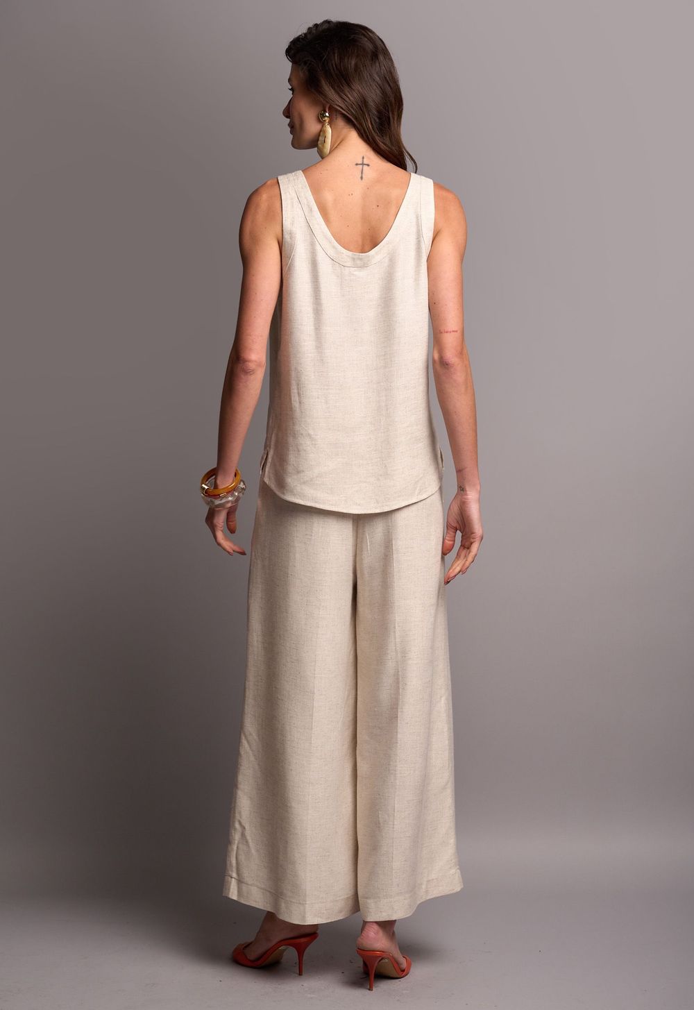 Regata Viscolinho Off White Alicia CB