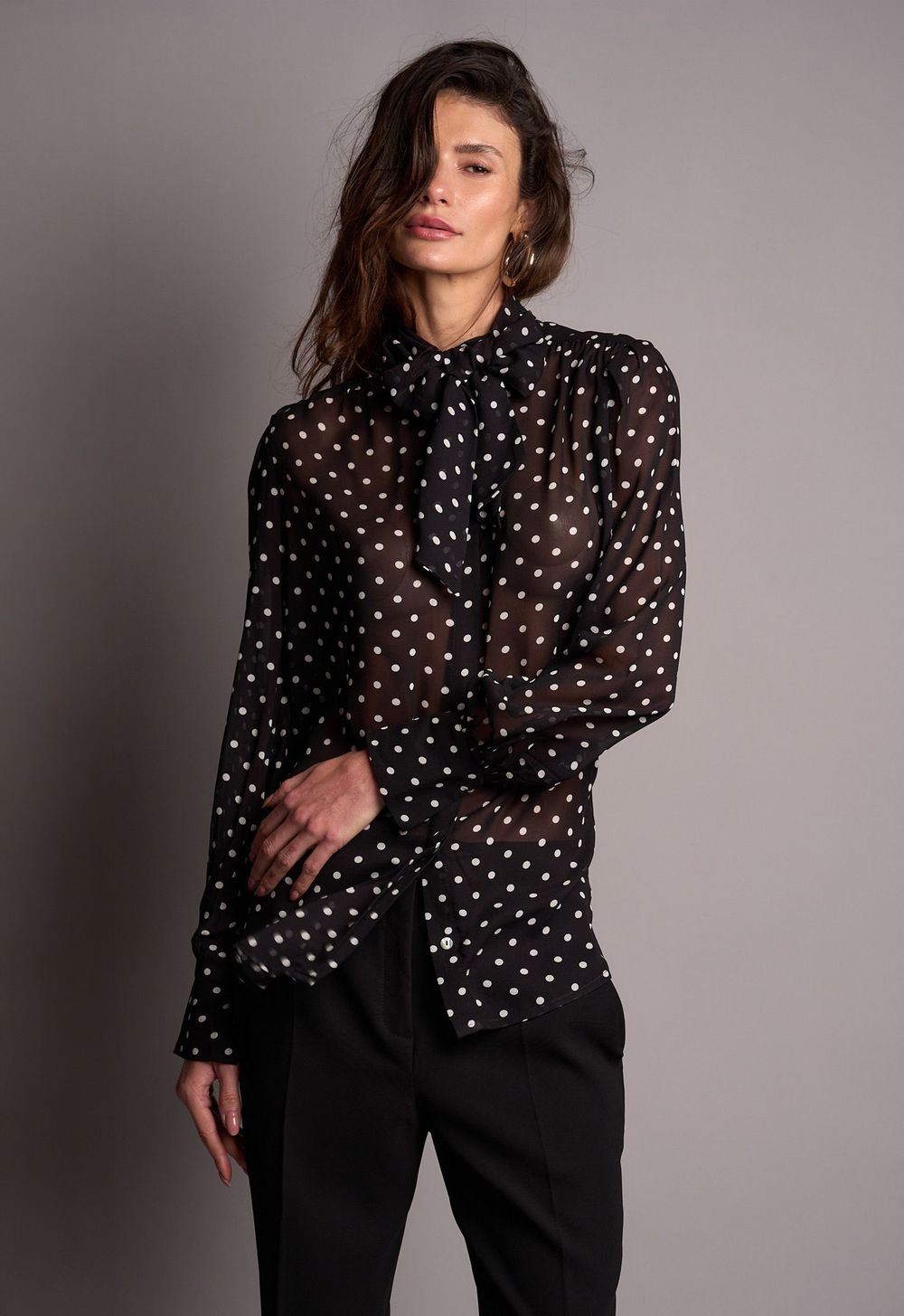 Camisa Crepe Poá Flávia CB