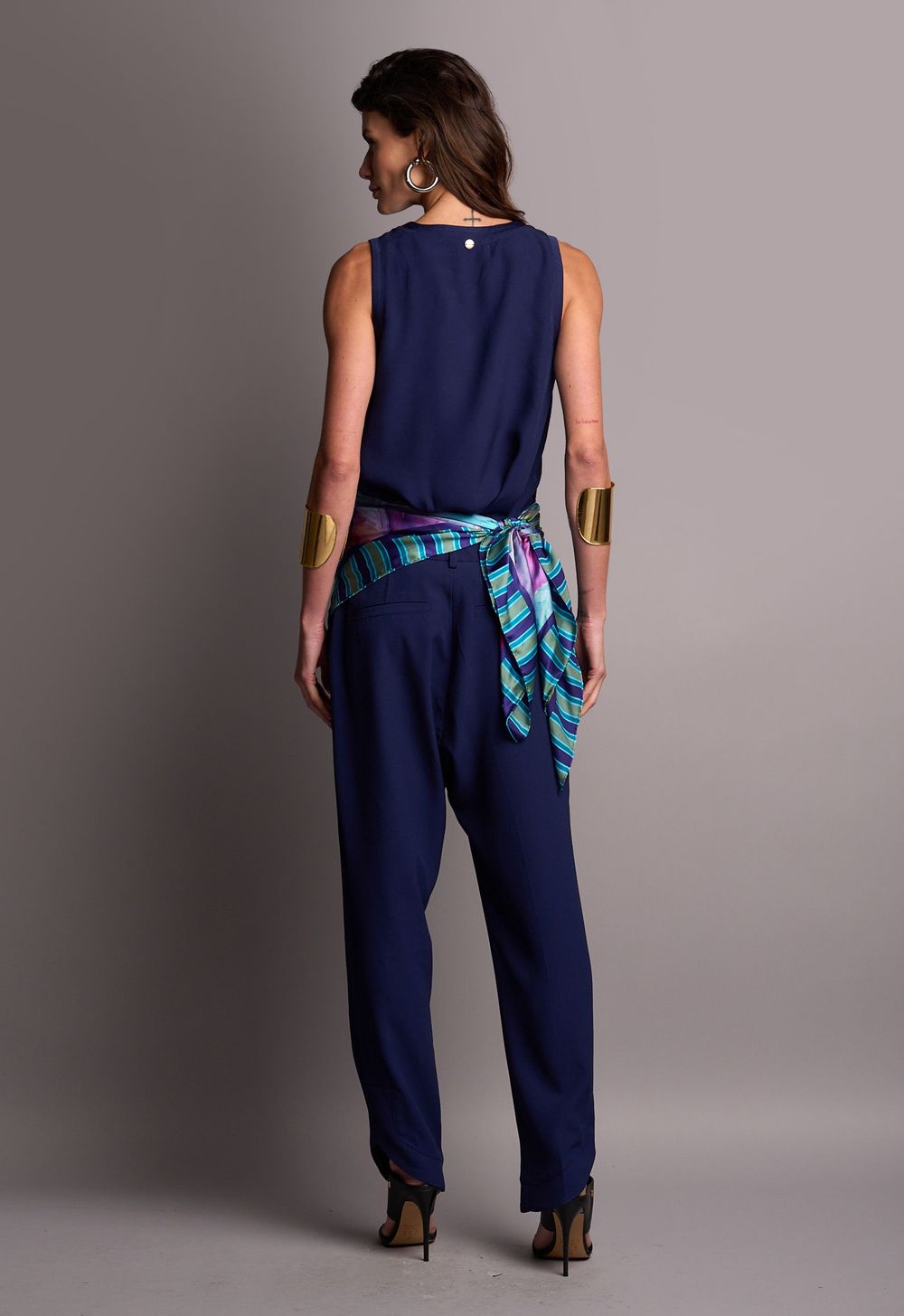 Regata Crepe Marinho Anna CB