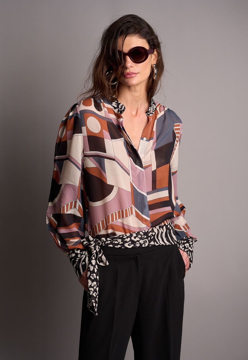 Camisa Crepe Estampado Fabienne CB - ScarfMe