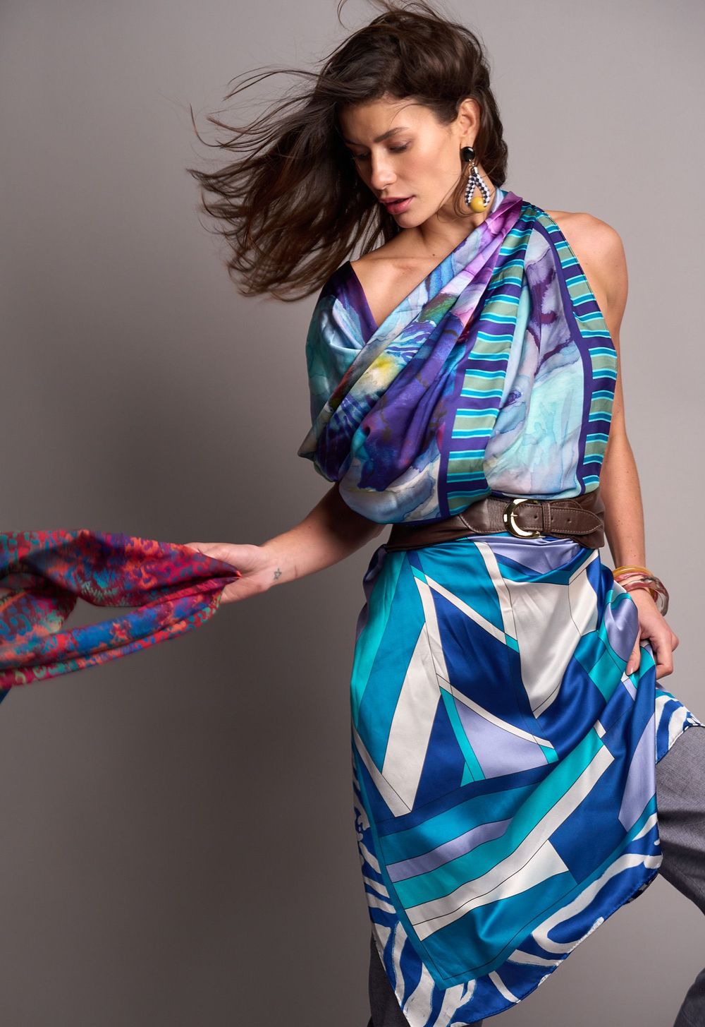 Lenço Cetim de Seda Iris CB - ScarfMe