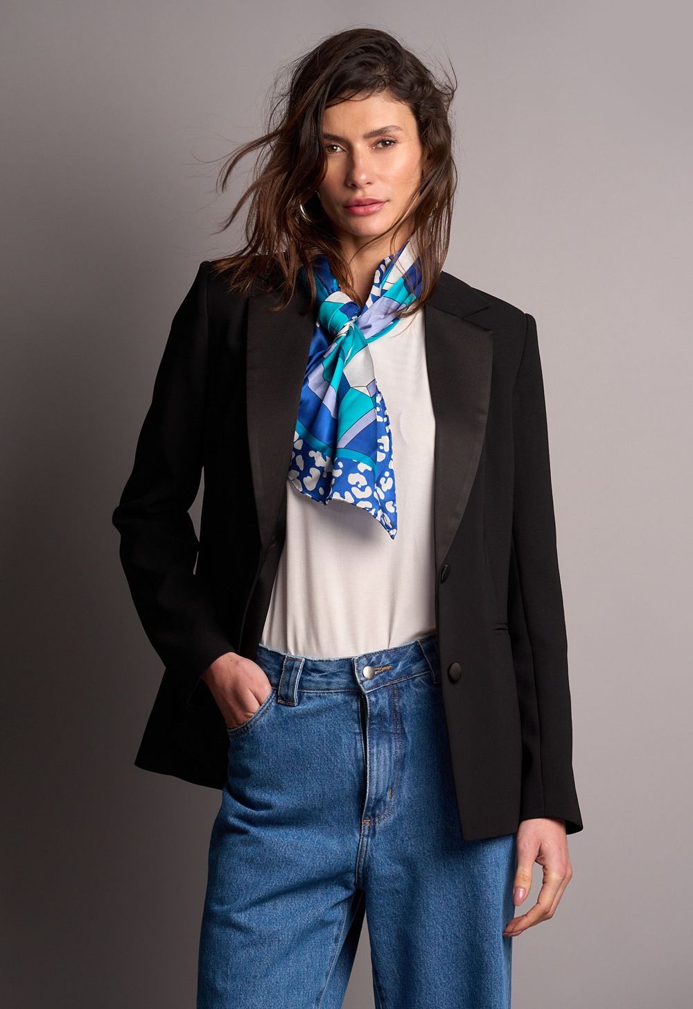 Lenço Cetim de Seda Fiorentino CB - ScarfMe