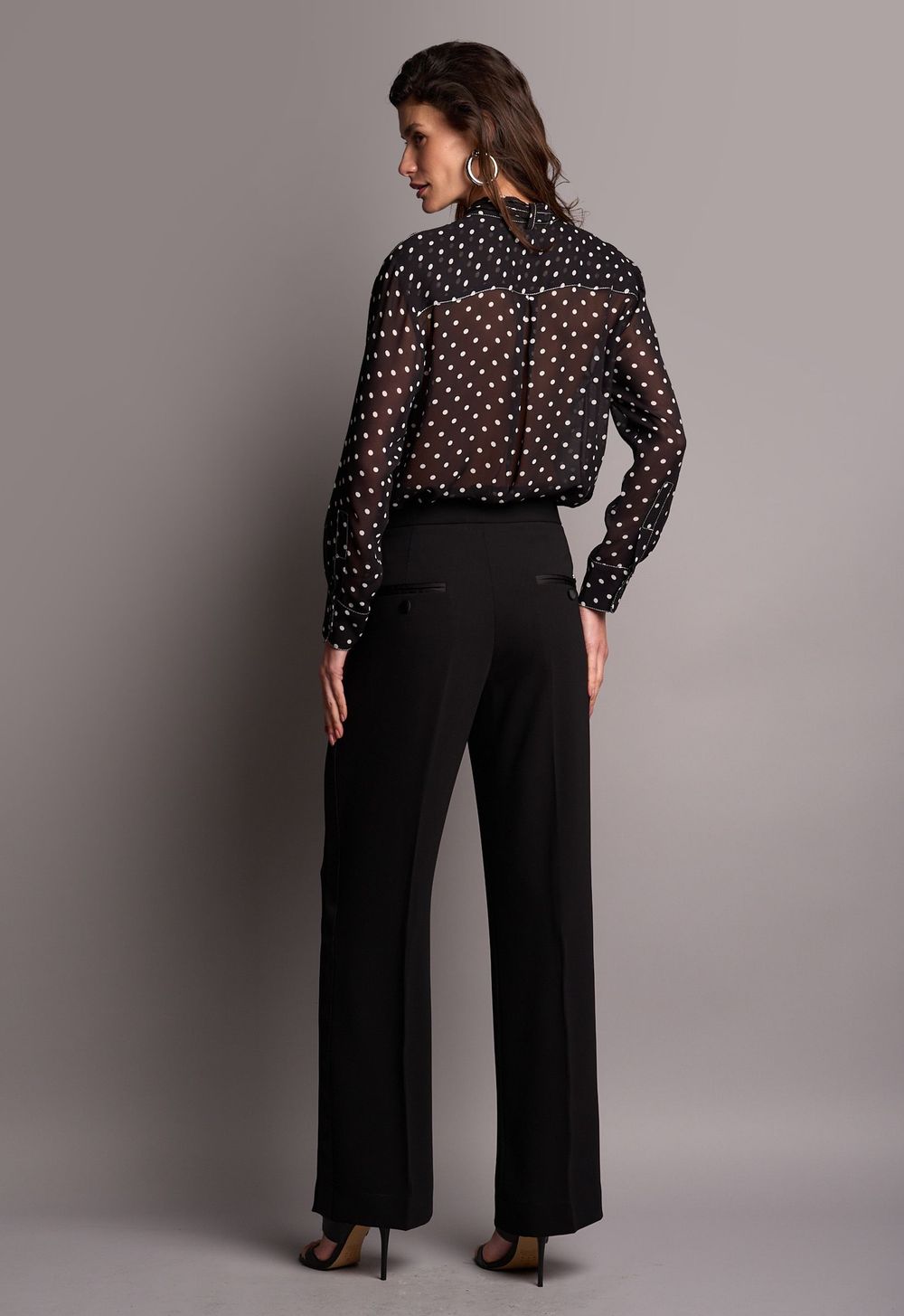 Camisa Crepe Poá Fabienne CB