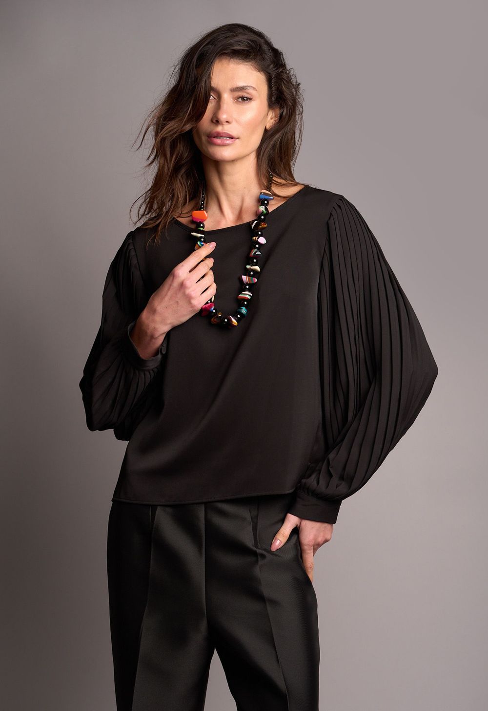 Blusa Crepe Preto Ayla
