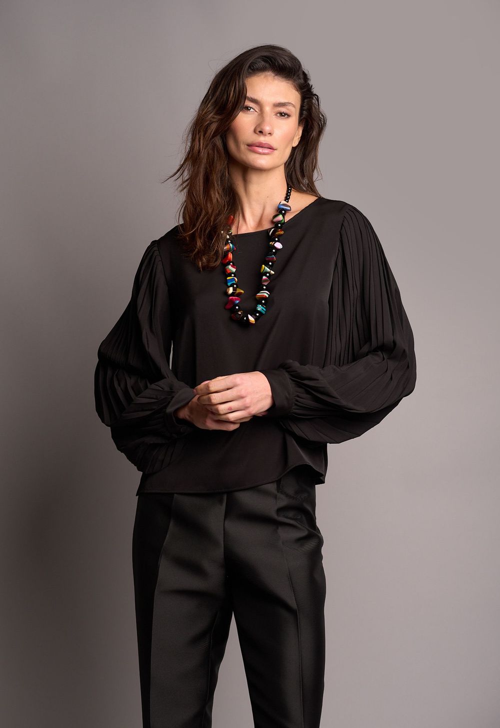 Blusa Crepe Preto Ayla