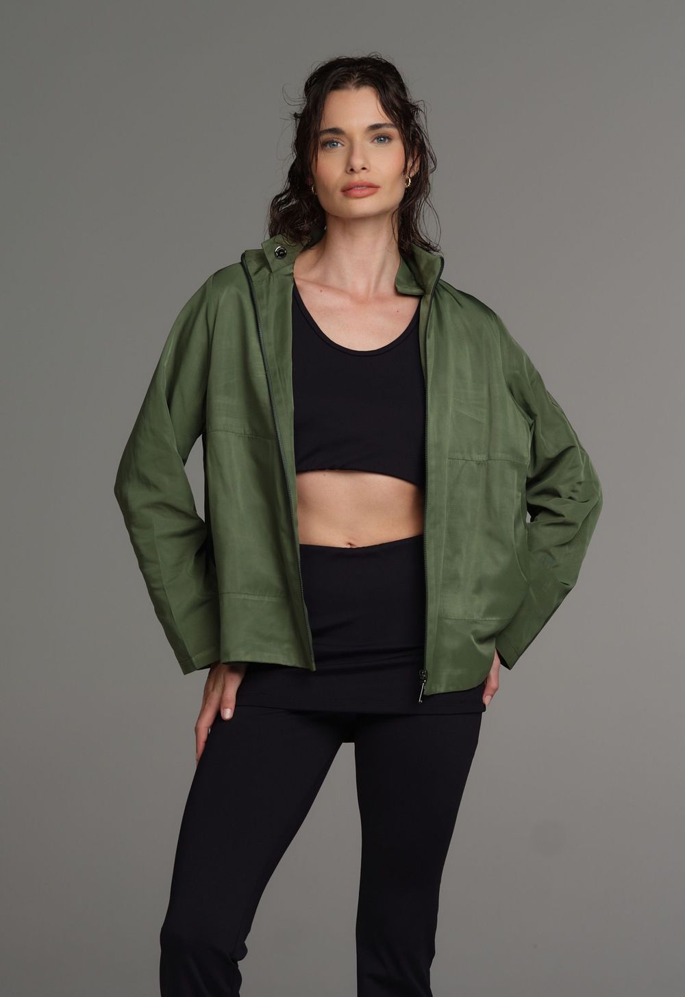 Parka Esportiva Verde Wellnness