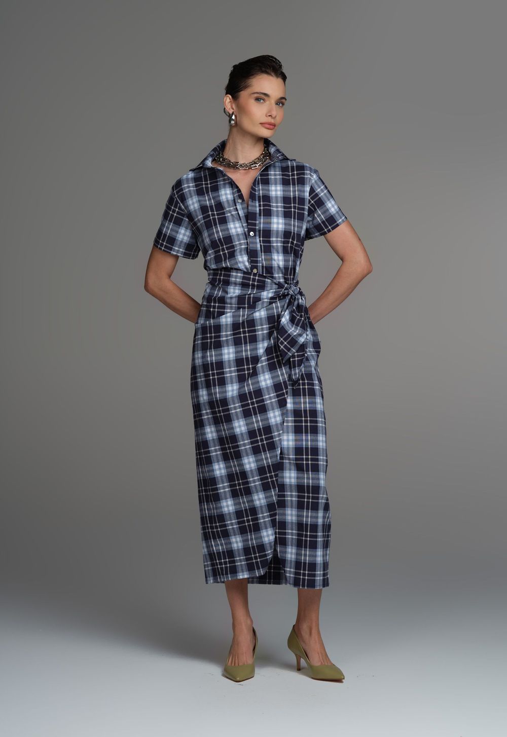 Vestido Midi Xadrez Elisa