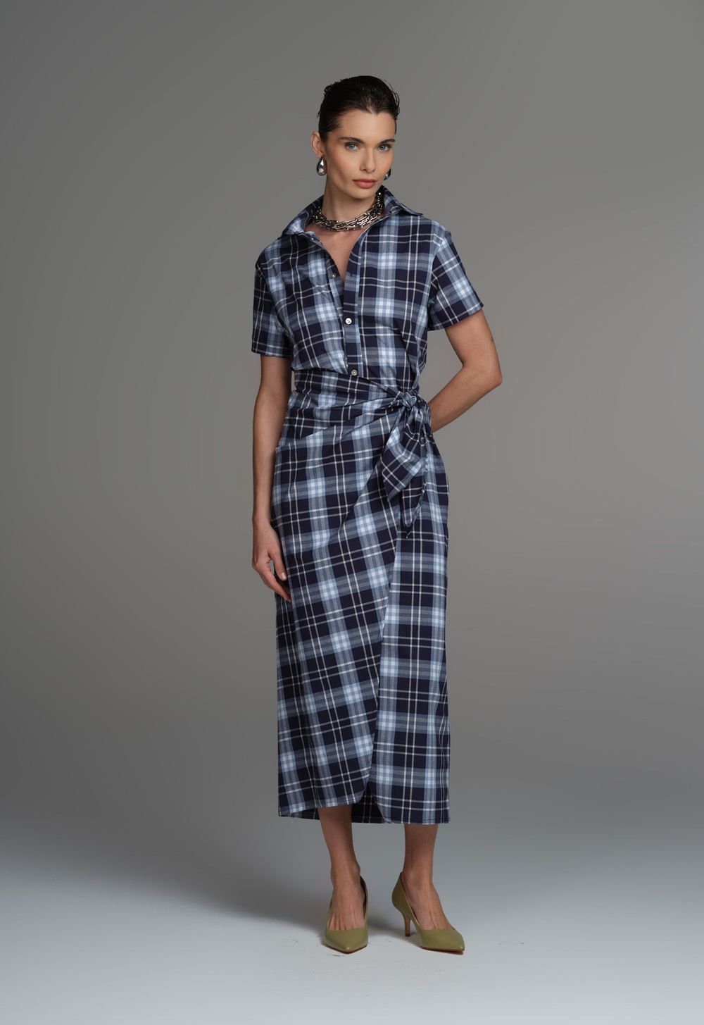 Vestido Midi Xadrez Elisa