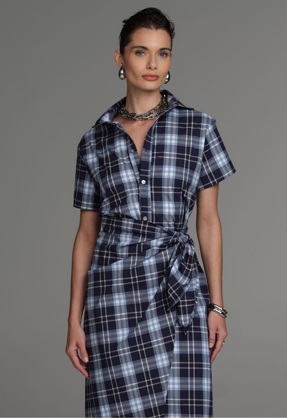 Vestido Midi Xadrez Elisa