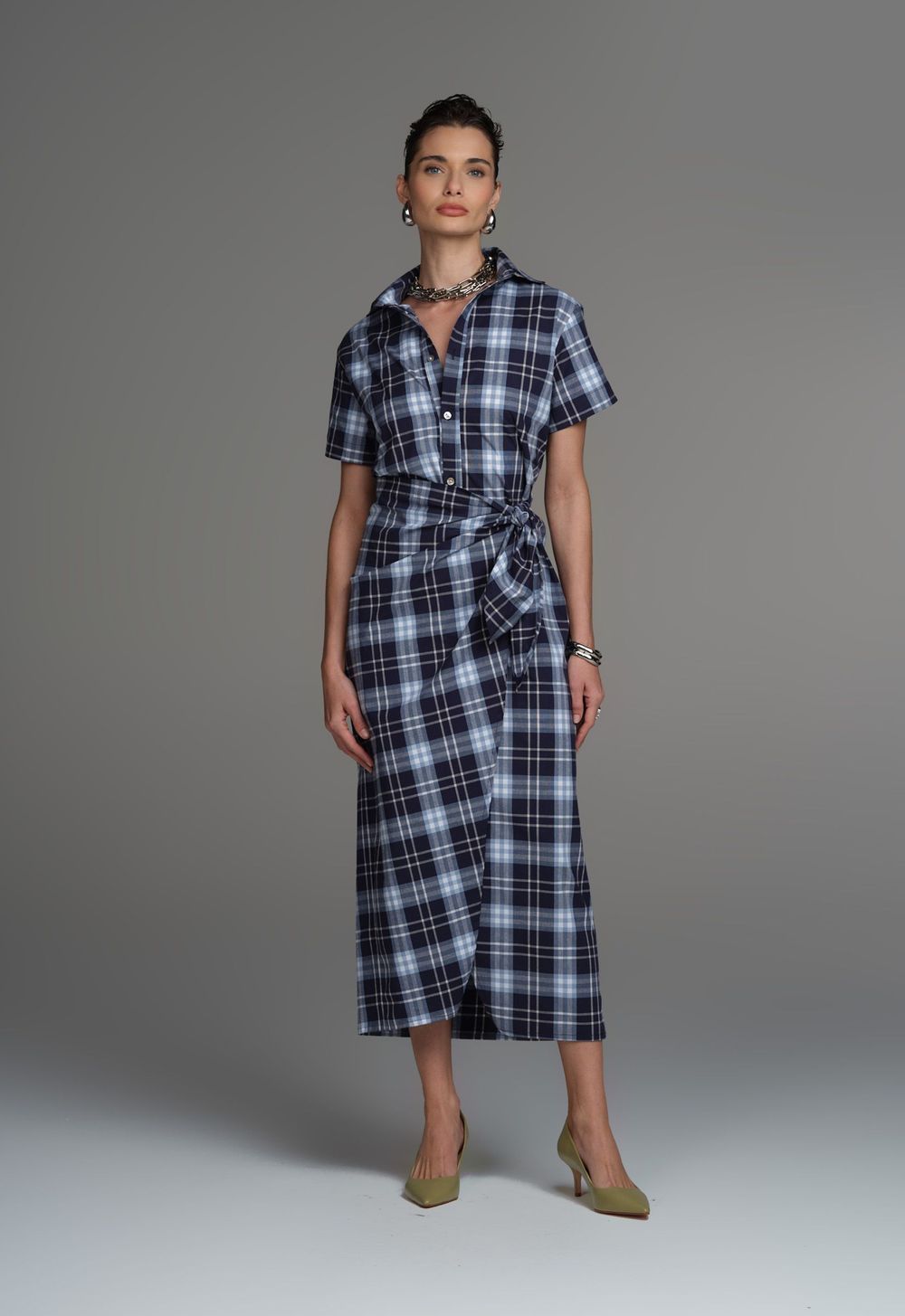 Vestido Midi Xadrez Elisa