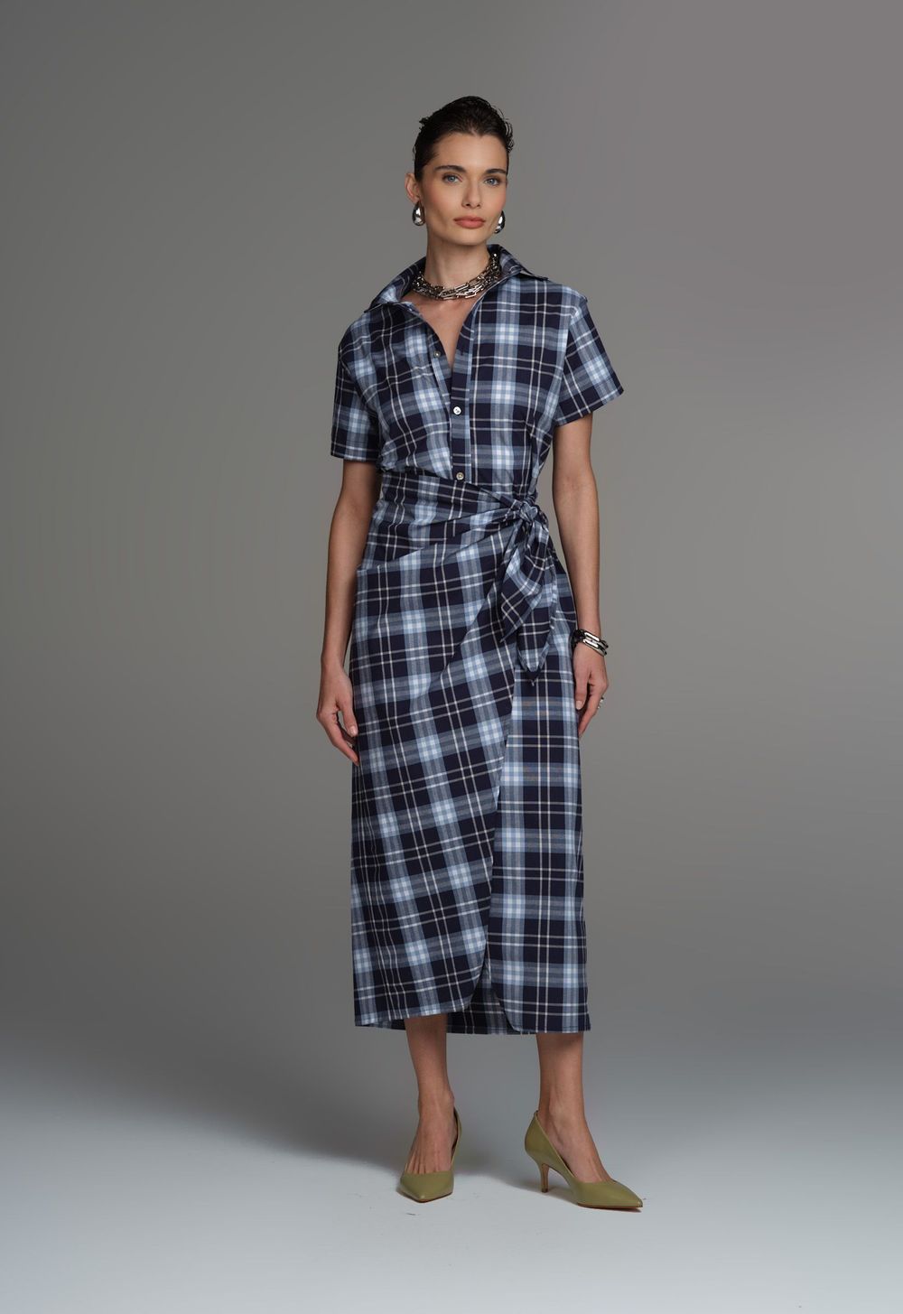 Vestido Midi Xadrez Elisa