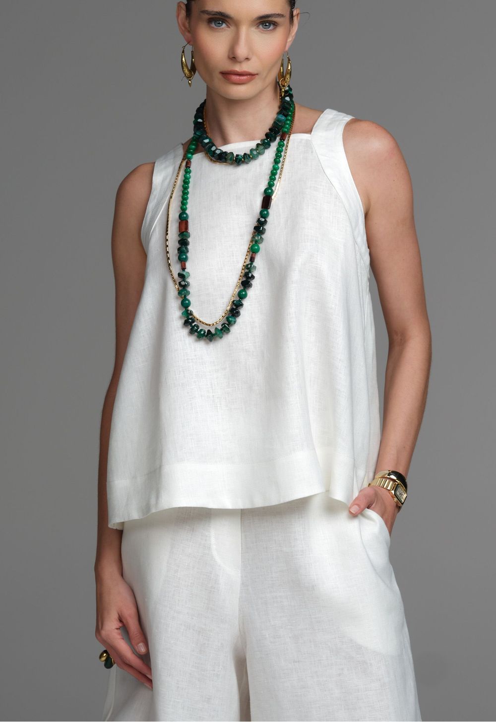 Regata Linho Off White Ully