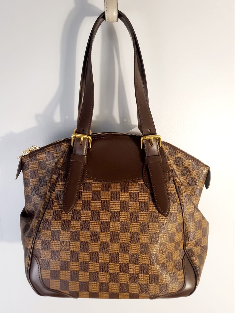 LOUIS VUITTON Verona MM Damier Ebene Shoulder Bag Brown - 20% OFF