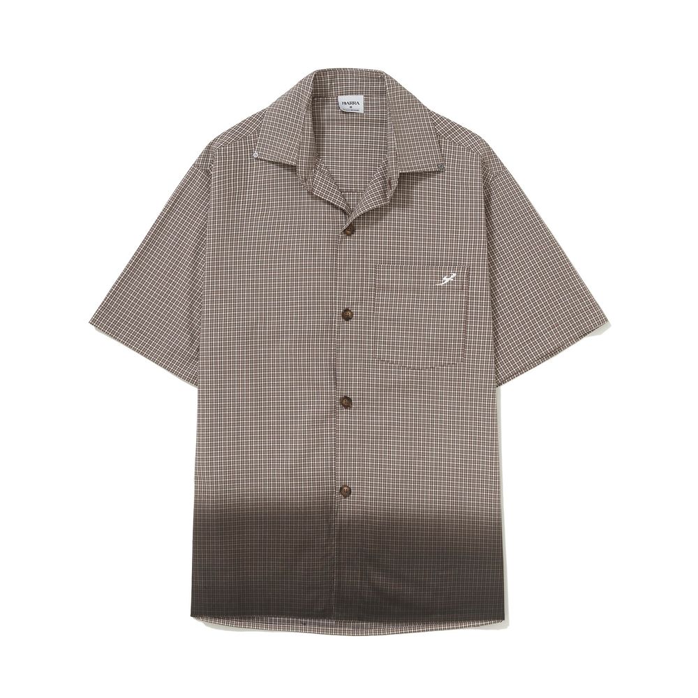 Camisa de Botão Jateada Xadrez