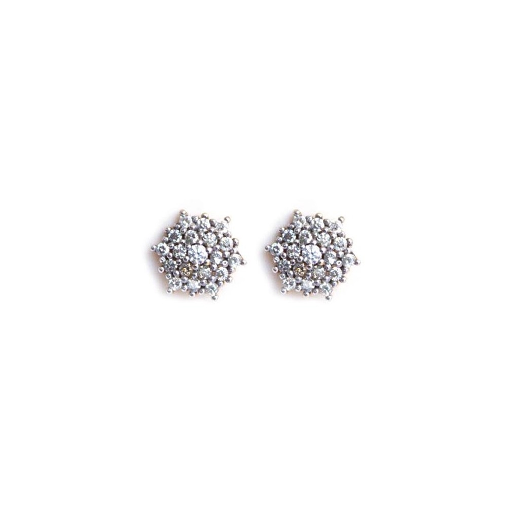 BRINCOS CHUVEIRO DIAMANTES OURO 18K