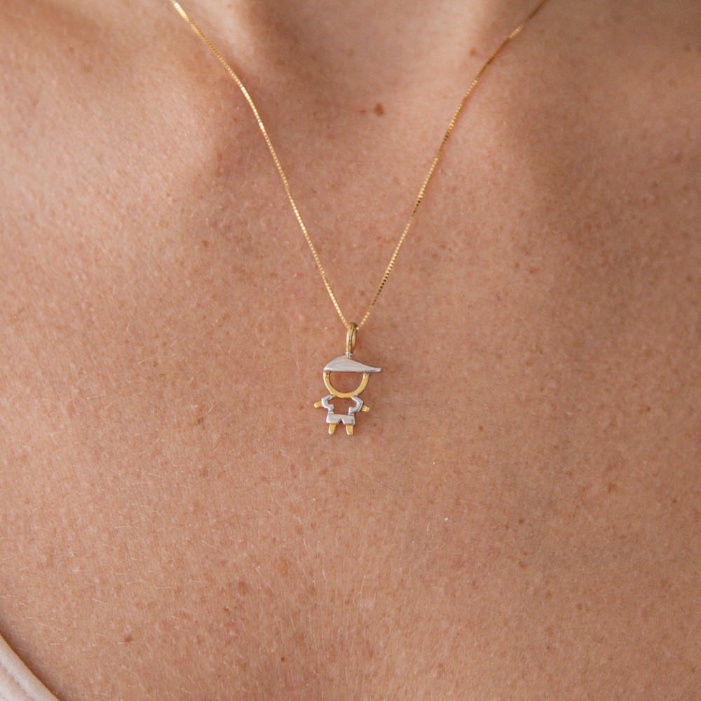 PINGENTE MENINO OURO 18K