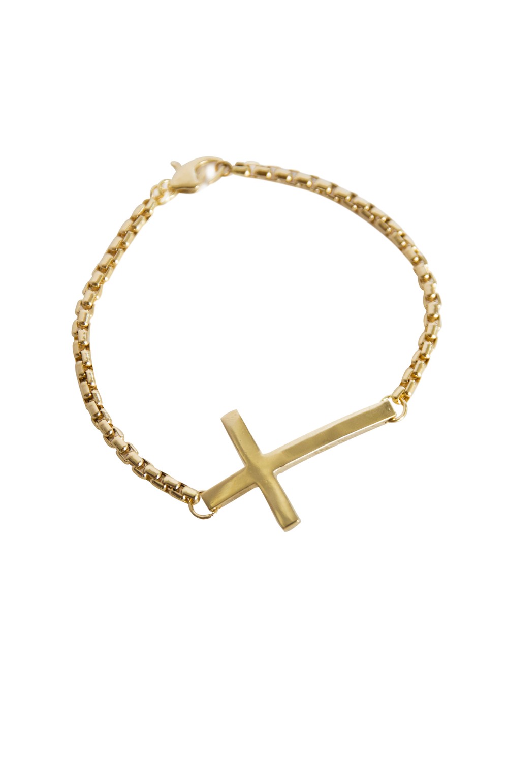 PULSEIRA CRUZ EM OURO 18K