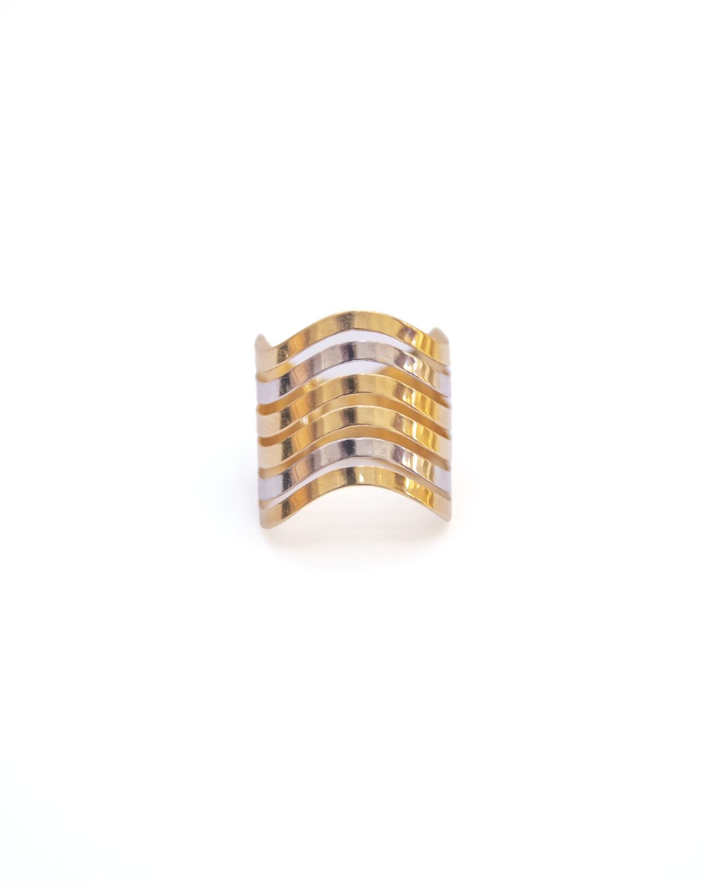 ANEL BICOLOR EM OURO 18K