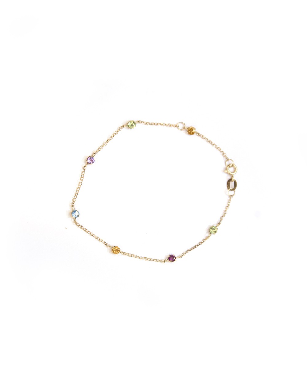 PULSEIRA EM OURO 18k E PEDRAS BRASILEIRAS  1,2gr