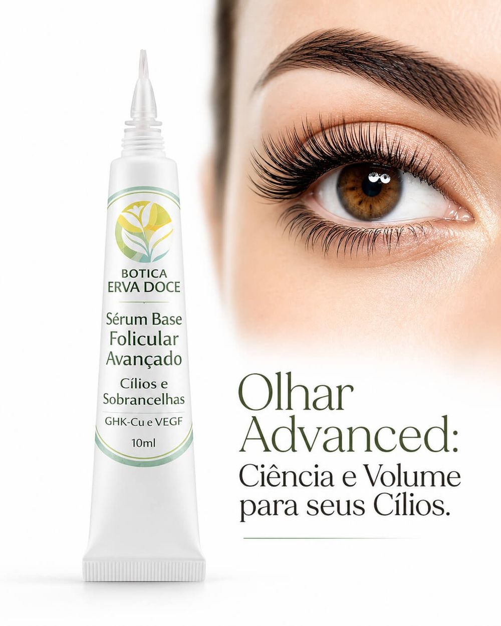 SΓ©rum CΓlios e Sobrancelhas GHK-Cu e VEGF 10ml