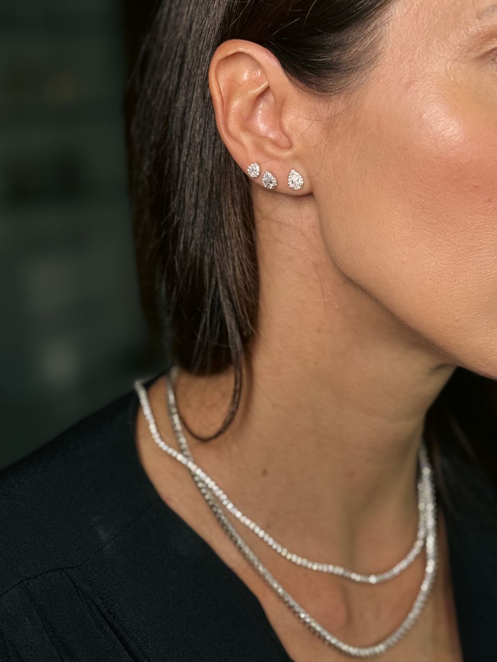Brinco Prata Gota M