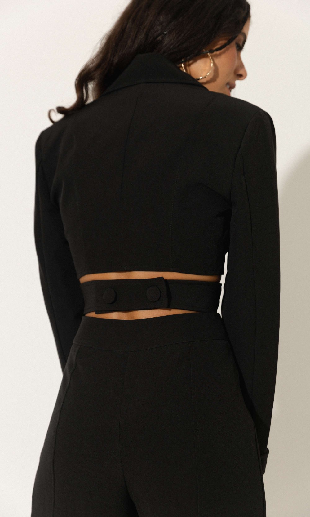 Blazer Cropped Marieta - Preto