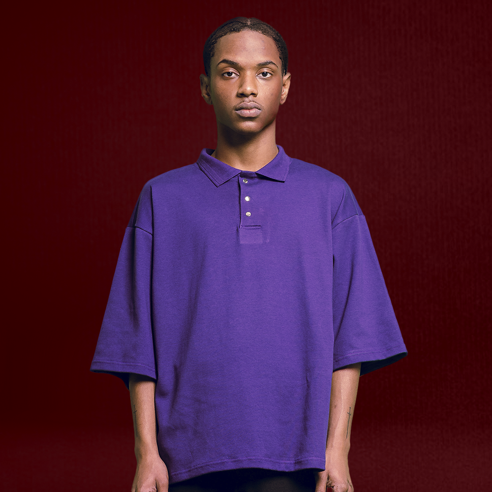 Luxury Boxy Polo in Parachute Purple