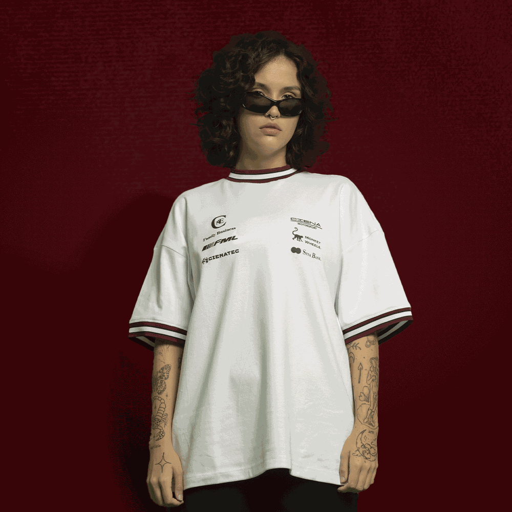 Racer CRC Tee in Off-white