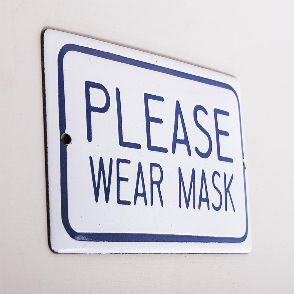 Placa Please Wear Mask