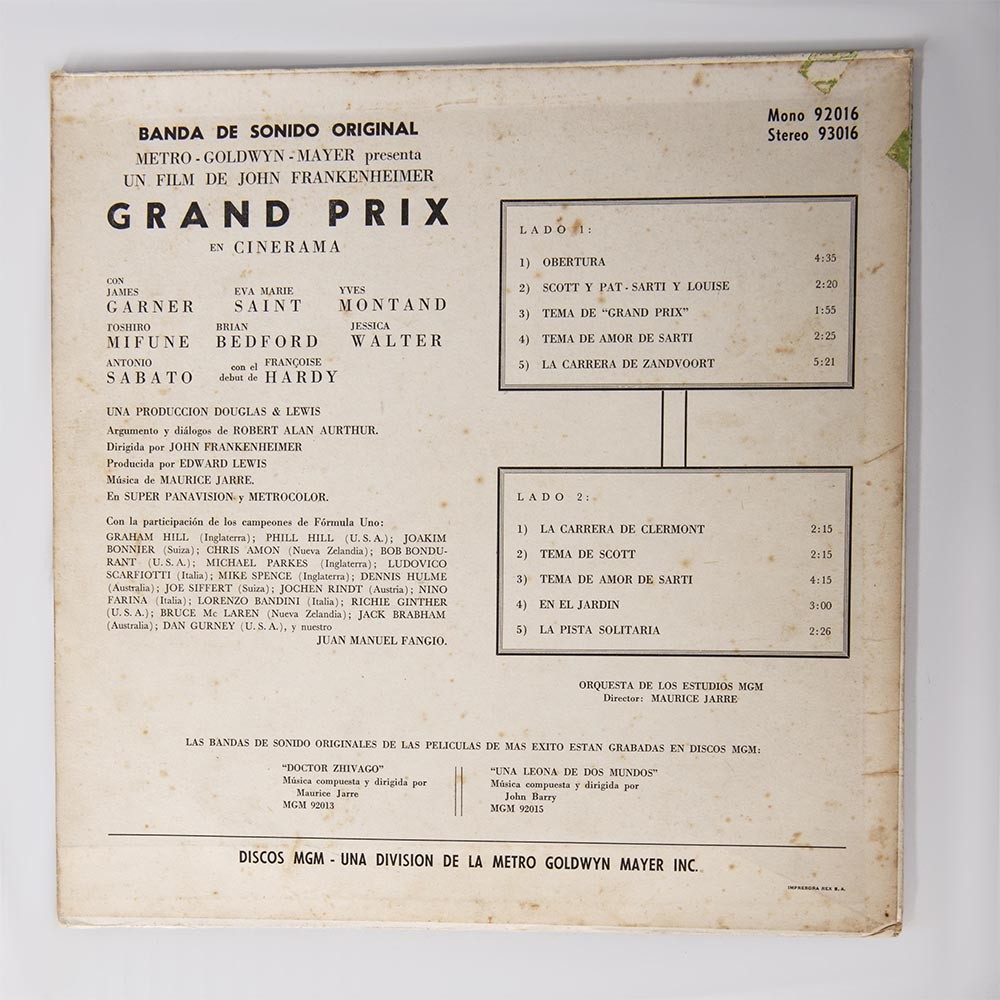 LP Grand Prix - Maurice Jarre 