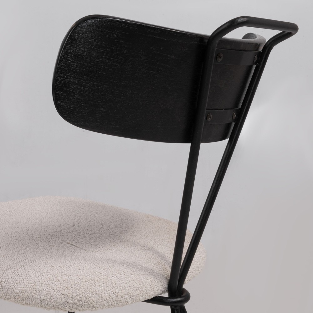 Cadeira Kita Tecido Ebanizada