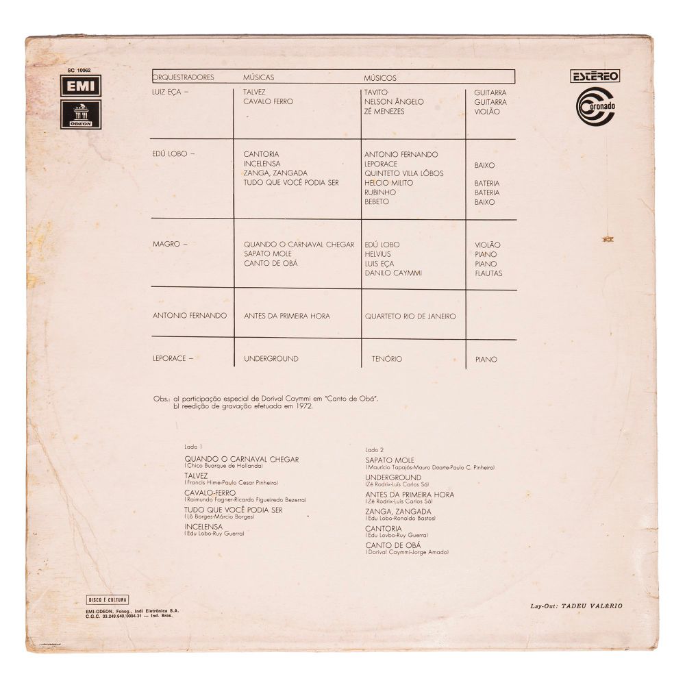 LP Quarteto em Cy - 1972