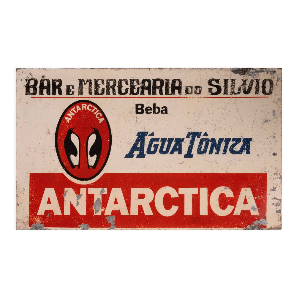Placa publicitária Bar do Silvio - 1980